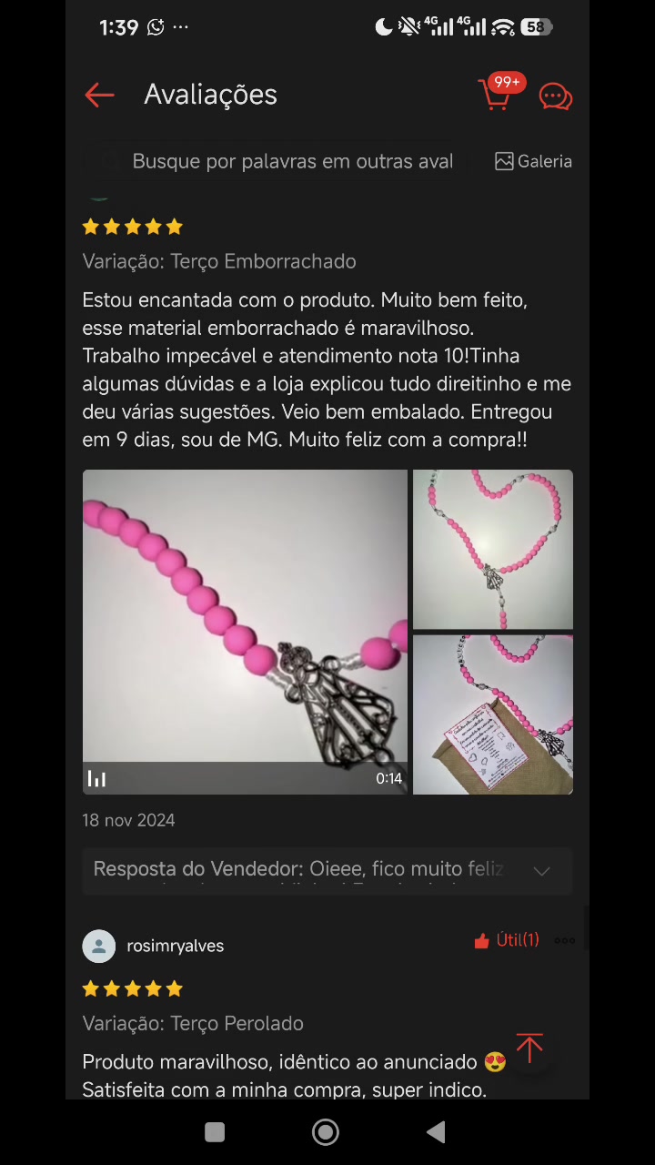 Fotos de terços personalizados em diferentes cores